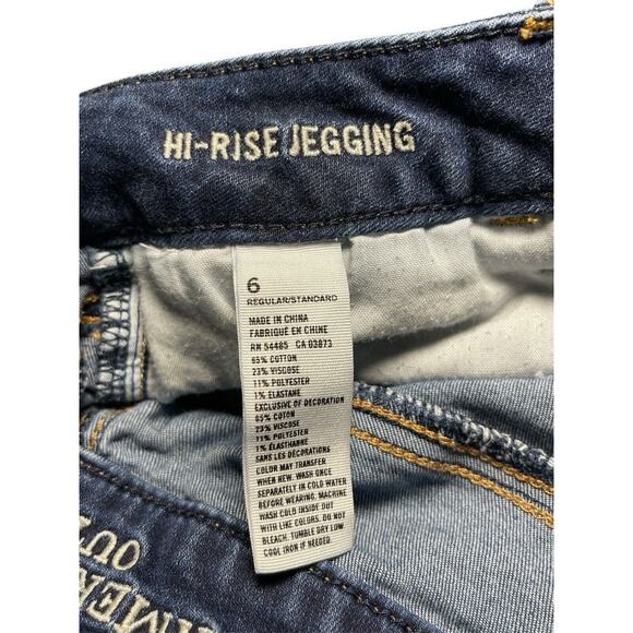 American Eagle Outfitters High Rise Jeggings Womens Size 6 Jeans Denim AEO - Picture 5 of 11